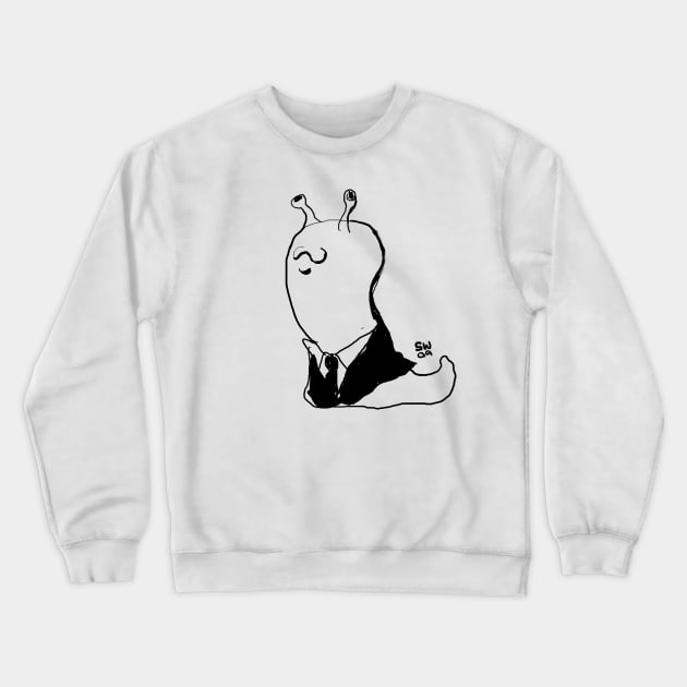 Slug Business Man Crewneck Sweatshirt by CoolCharacters